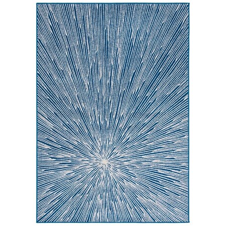Safavieh 5 ft.-5 in. x 7 ft.-7 in. Belmont Contemporary Rectangle Rug, Navy & Grey BMT136N-5